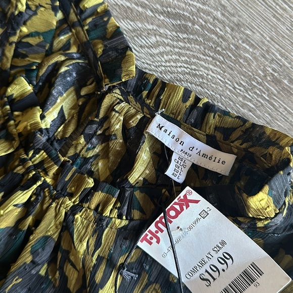 NwT-Maison d' Amelie Sheer Long Sleeve Blouse Size l - Picture 4 of 4